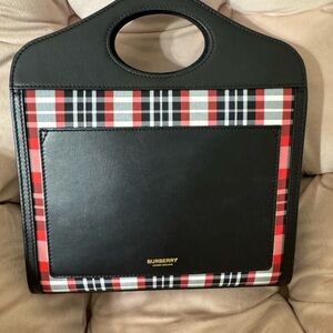 Burberry Black and Red Pocket Bag